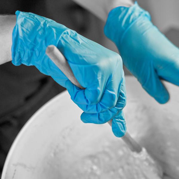 Blue Vinyl-Nitrile Hybrid Non-Powdered Examination Glove - LARGE - Single